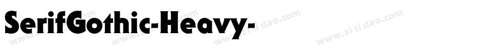 SerifGothic-Heavy字体转换