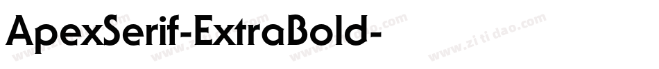 ApexSerif-ExtraBold字体转换