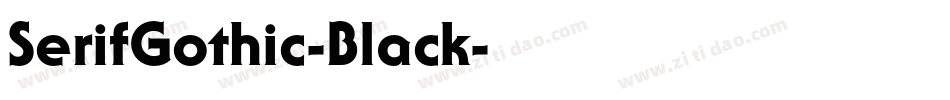 SerifGothic-Black字体转换