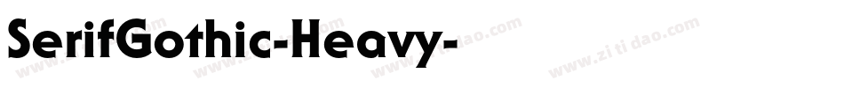 SerifGothic-Heavy字体转换