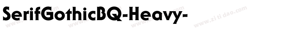 SerifGothicBQ-Heavy字体转换