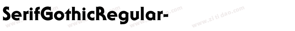 SerifGothicRegular字体转换