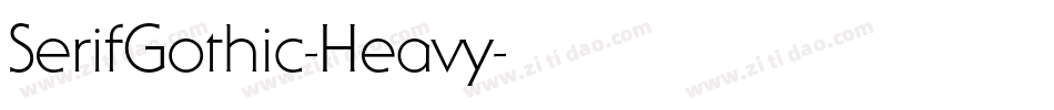 SerifGothic-Heavy字体转换