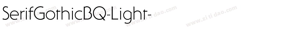 SerifGothicBQ-Light字体转换