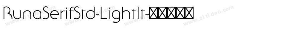 RunaSerifStd-LightIt字体转换