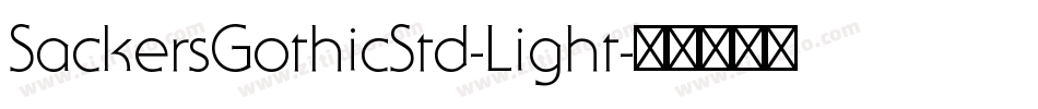 SackersGothicStd-Light字体转换