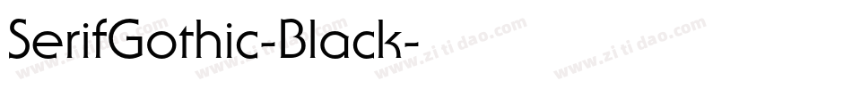 SerifGothic-Black字体转换