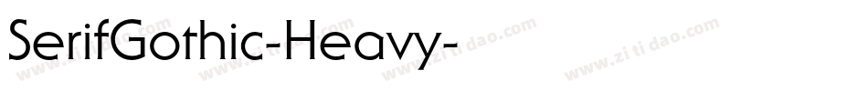 SerifGothic-Heavy字体转换