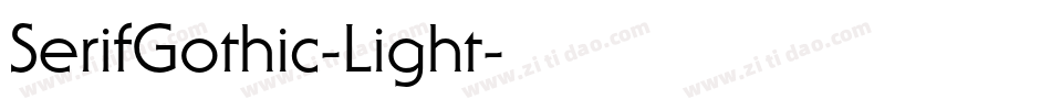 SerifGothic-Light字体转换
