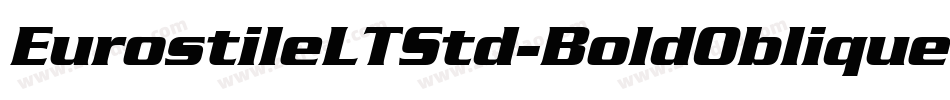 EurostileLTStd-BoldOblique字体转换