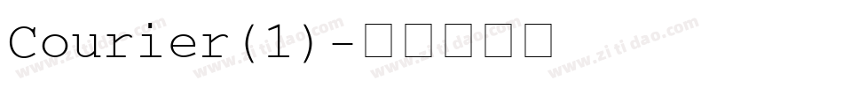 Courier(1)字体转换