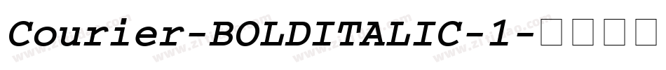 Courier-BOLDITALIC-1字体转换