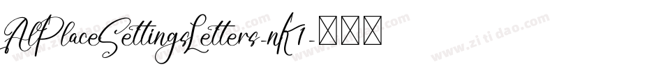 AlPlaceSettingsLetters-nK1字体转换