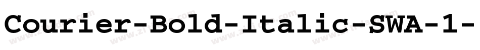 Courier-Bold-Italic-SWA-1字体转换
