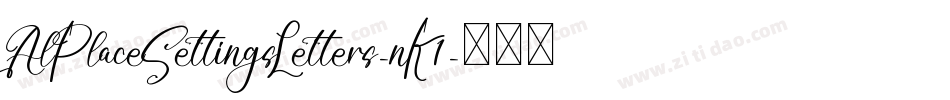 AlPlaceSettingsLetters-nK1字体转换
