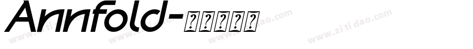 Annfold字体转换