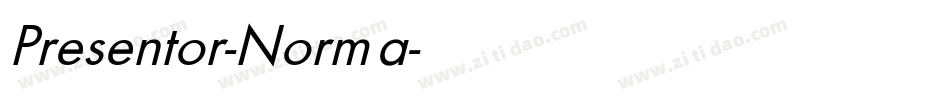 Presentor-Norma字体转换