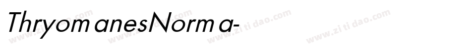 ThryomanesNorma字体转换
