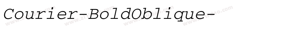 Courier-BoldOblique字体转换