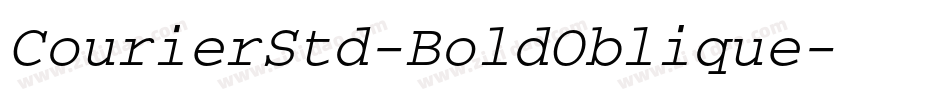 CourierStd-BoldOblique字体转换