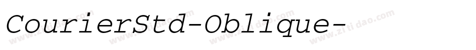 CourierStd-Oblique字体转换