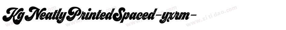KgNeatlyPrintedSpaced-yxrm字体转换