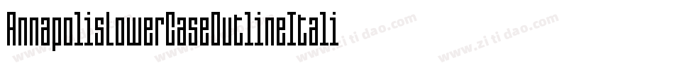 AnnapolisLowerCaseOutlineItalic-l3x0字体转换