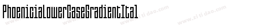 PhoeniciaLowerCaseGradientItalic-MDaP字体转换 PhoeniciaLowerCaseGradientItalic-MDaP字体转换