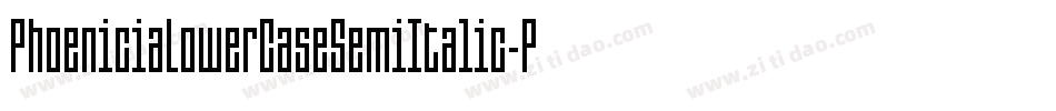 PhoeniciaLowerCaseSemiItalic-P677字体转换