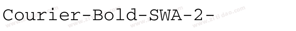 Courier-Bold-SWA-2字体转换