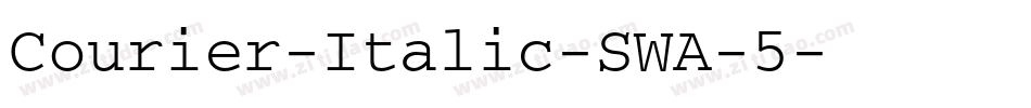 Courier-Italic-SWA-5字体转换