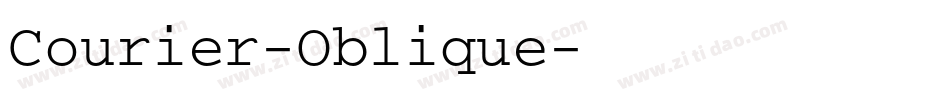 Courier-Oblique字体转换