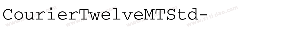 CourierTwelveMTStd字体转换