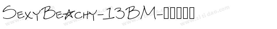 SexyBeachy-13BM字体转换