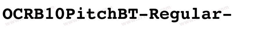 OCRB10PitchBT-Regular字体转换