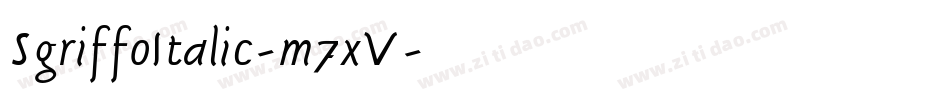 SgriffoItalic-m7xV字体转换