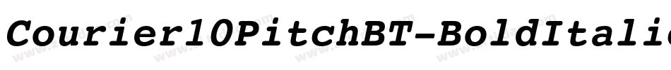 Courier10PitchBT-BoldItalic字体转换