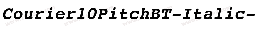 Courier10PitchBT-Italic字体转换