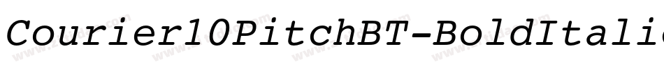 Courier10PitchBT-BoldItalic字体转换