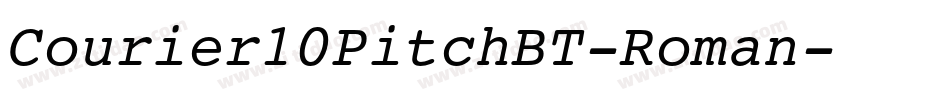 Courier10PitchBT-Roman字体转换