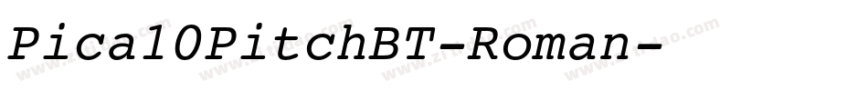 Pica10PitchBT-Roman字体转换