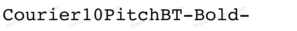 Courier10PitchBT-Bold字体转换