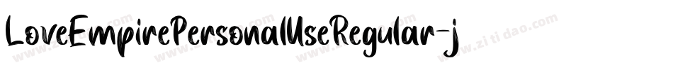 LoveEmpirePersonalUseRegular-jgXj字体转换