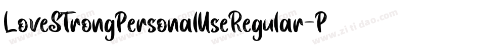 LoveStrongPersonalUseRegular-PxL2字体转换