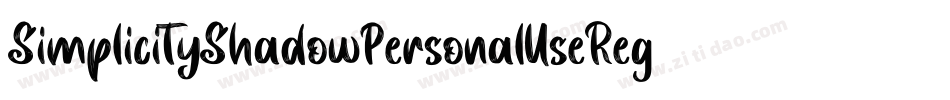 SimplicityShadowPersonalUseRegular-ALwEA字体转换