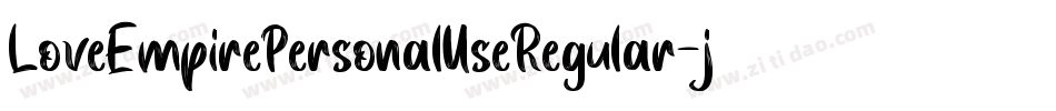 LoveEmpirePersonalUseRegular-jgXj字体转换