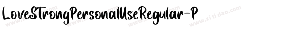 LoveStrongPersonalUseRegular-PxL2字体转换