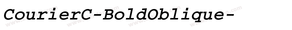 CourierC-BoldOblique字体转换