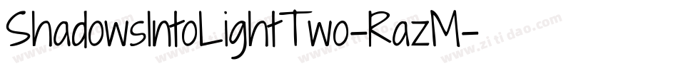 ShadowsIntoLightTwo-RazM字体转换