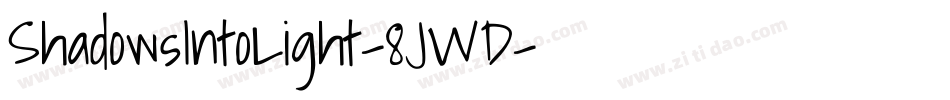 ShadowsIntoLight-8JWD字体转换
